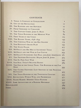 The Texas Rangers: A Century of Frontier Defense [First Edition]