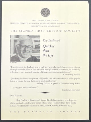 Quicker Than the Eye [Signed]