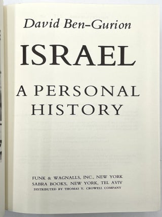 Israel: A Personal History [Signed]