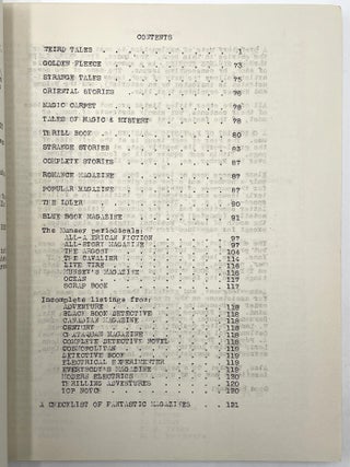 An Index of the Weird & Fantastica in Magazines