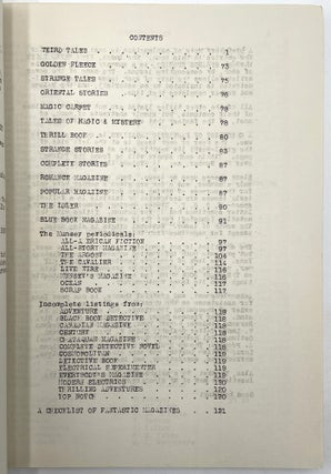 An Index of the Weird & Fantastica in Magazines