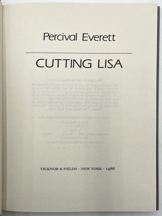 Cutting Lisa [First Edition]