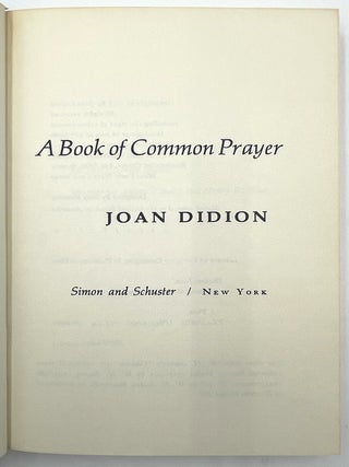 A Book of Common Prayer [First Edition]