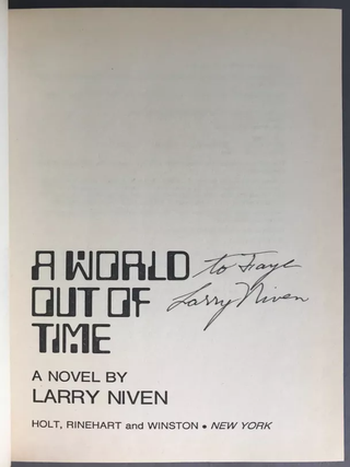 Item #517 A World Out of Time. Larry Niven