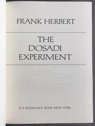 The Dosadi Experiment