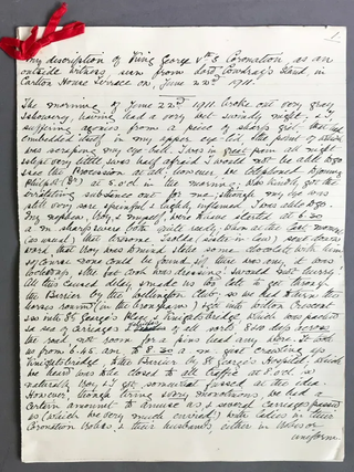 Coronation Album w/ Notes by Katherine Liddell