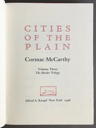 The Border Trilogy, Vols. I – III