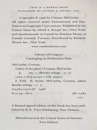The Border Trilogy, Vols. I – III