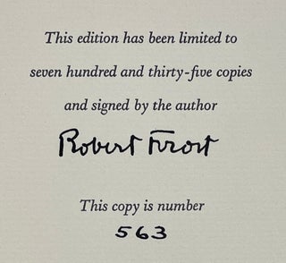 Item #595 A Witness Tree. Robert Frost