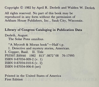 The Solar Pons Omnibus (2 Vol. Set)