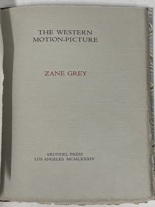 The Western Motion-Picture.