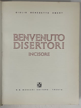Benvenuto Disertori Incisore