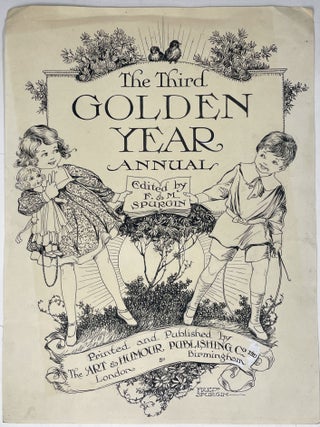 Item #753 Original Pen & Ink Drawing: Cover Art for The Third Golden Year Annual. Frederick...