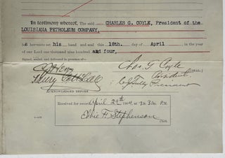 Bill of Sale for Enrolled Vessell “Tempest”, 1904