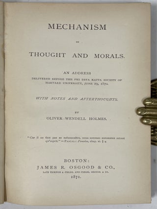 Mechanism in Thought and Morals