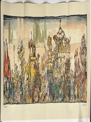 Item #783 Folding Lithograph Color Plate: The Pageant. Frank Brangwyn, artist
