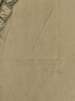 Signed Etching Portrait of Beethoven, c.1930