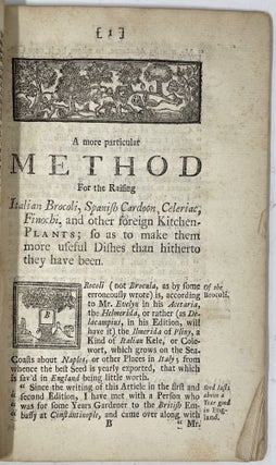 A Compendious Method for the Raising of the Italian Broccoli