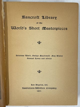 “The Loan of a Lyre” in Bancroft Library of the World’s Short Masterpieces