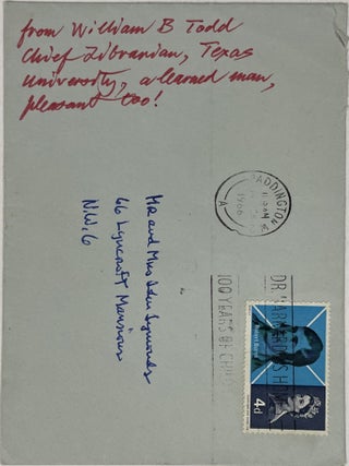 Autograph Letter to Mr. and Mrs. John Symonds