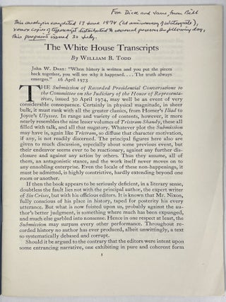 The White House Transcripts