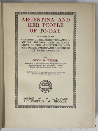 Argentina and Her People of Today