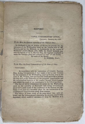 Special Report … In Relation to the Ohio Canal