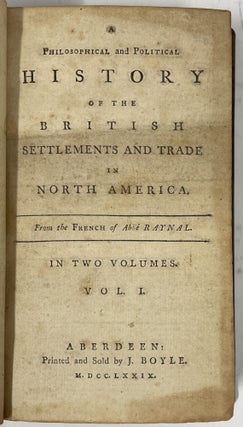 History of the British Settlements and Trade in North America