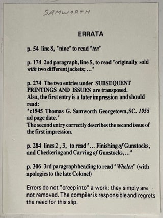 Samworth Books: A Descriptive Bibliography